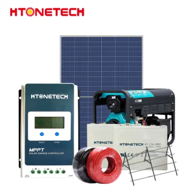 Htonetech Großhandelspreis off Grid Solar Inverter System China 27kw Mono Solar Panel 100W Mobile Power Diesel Generator 10 kW Solar Hybrid Komplettsystem