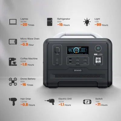 Outdoor Notfall LiFePO4 1200W tragbare Power Station Lithium-Batterie Strom Off-Grid