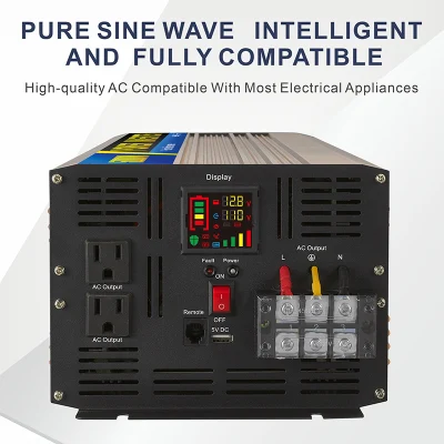 Fabrikpreis 5000watt/5kw 12V/24V/48V DC bis AC 110V/220V USV Pure Sinus-Welle Solar Power Inverter für Haus/Auto