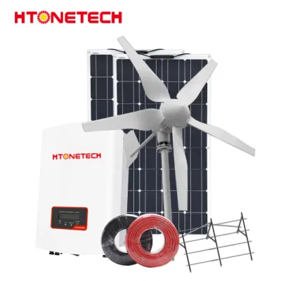 Htonetech China dreieckige Solarpanel Lieferanten 5kw 3kw 3 Phase Solaranlage mit 5kV Windkraftanlagen