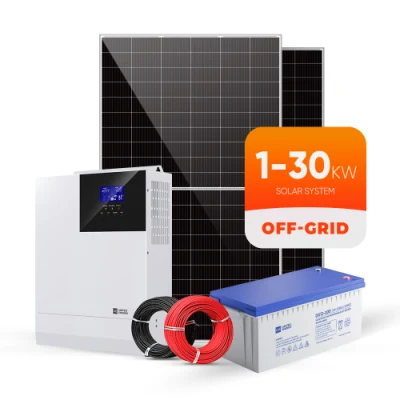 China Hersteller 5kw 20 kW off Grid Solar Power System 20kW 3 Phase 380volts Sonnensystem
