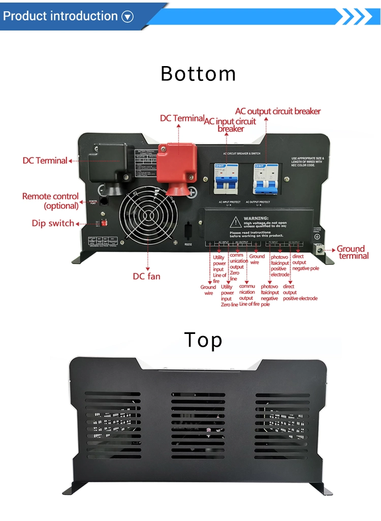 New Model 1kw 1.5kw, 3kw, 4kw, 5kw 6kw, 8kw, 10kw, 12kw Power Inverter with MPPT Contorlller, Solar Inverter, Invertor, Converter