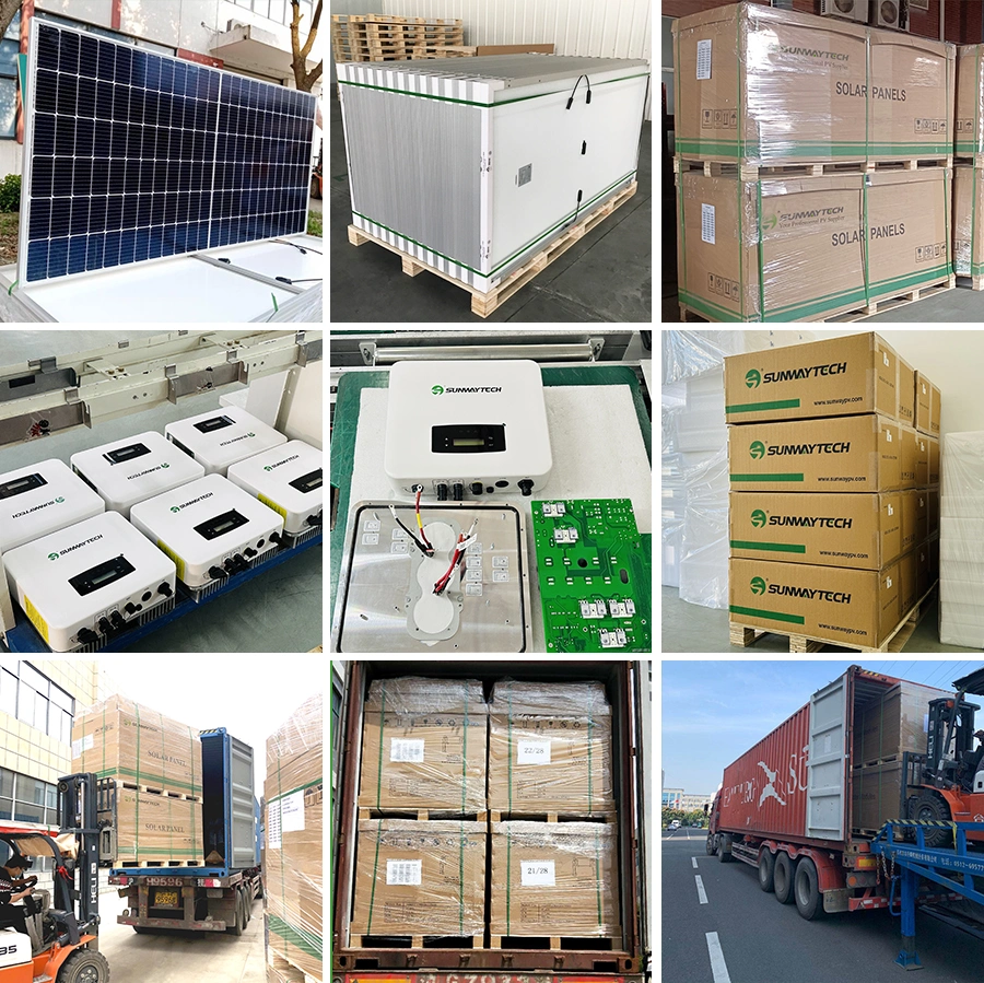 2kw 3000W 4kw 5kw on Grid Solar System with Panel Photovoltaic Storage Raw Materials From China in Stock
