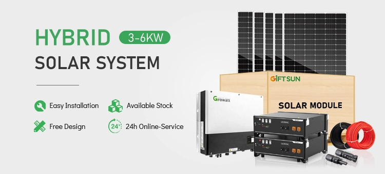 10kw 6kw 8kw 5kw Hybrid Home Solar Power System with PV Solar Panel Module Solar Hybrid Inverter