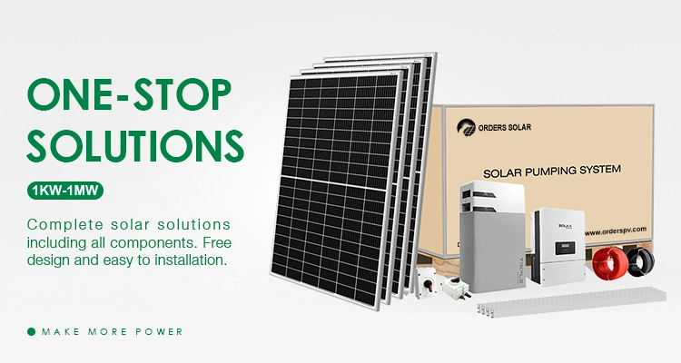 Orders China Top 30kw 150kw 50 kVA Grid System Hybrid Inverter Solar System with Factory Price