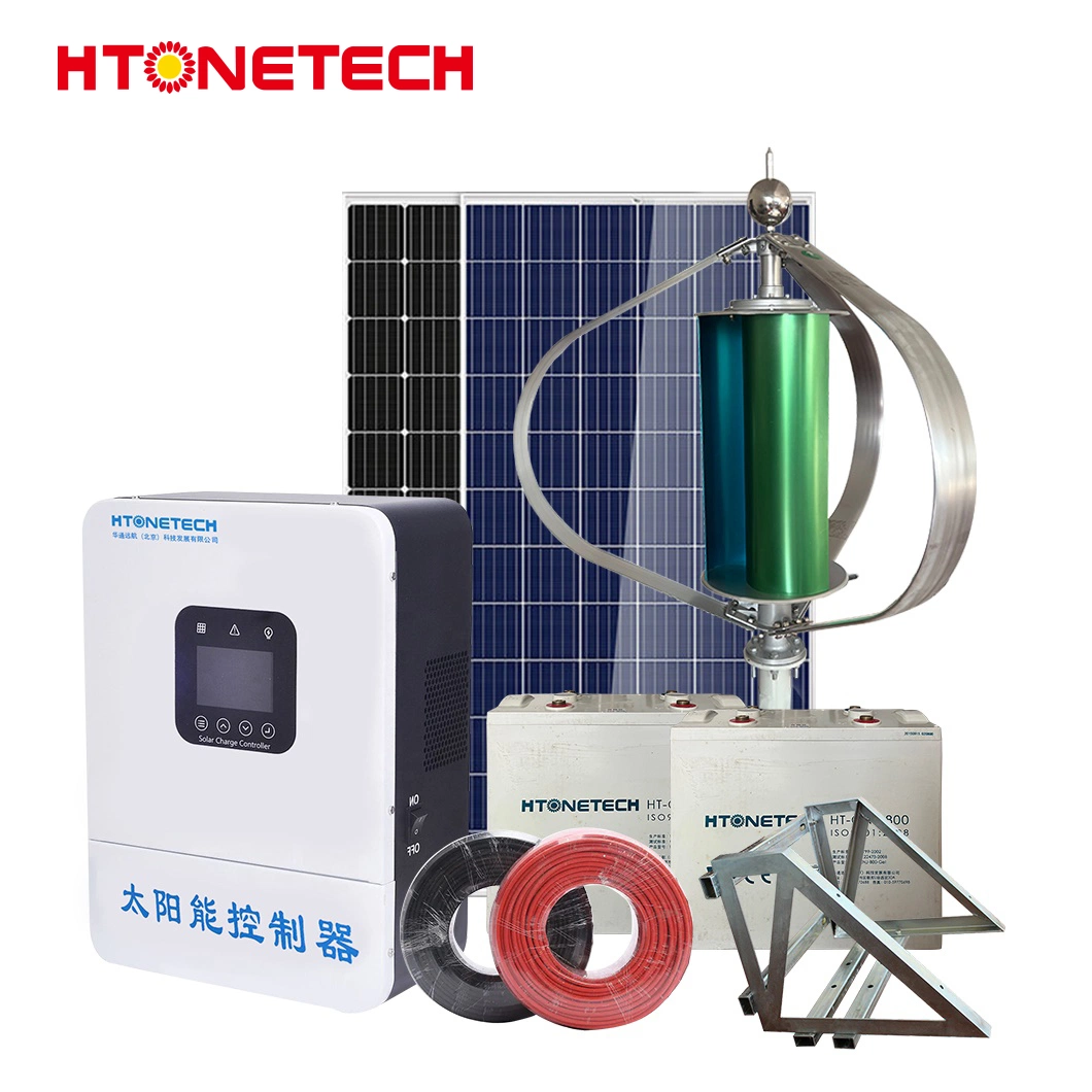 Htonetech Monocrystalline-Solar-Panel 60watt Factory 2.5 Kw Solar System China Wind Solar Hybrid Power System with 150 Watt Wind Turbine