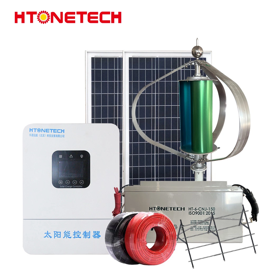 Htonetech 340 Watt Monocrystalline Solar Panel Wholesalers 3 Phase Solar System China Wind PV System with 600 Kw Wind Turbine