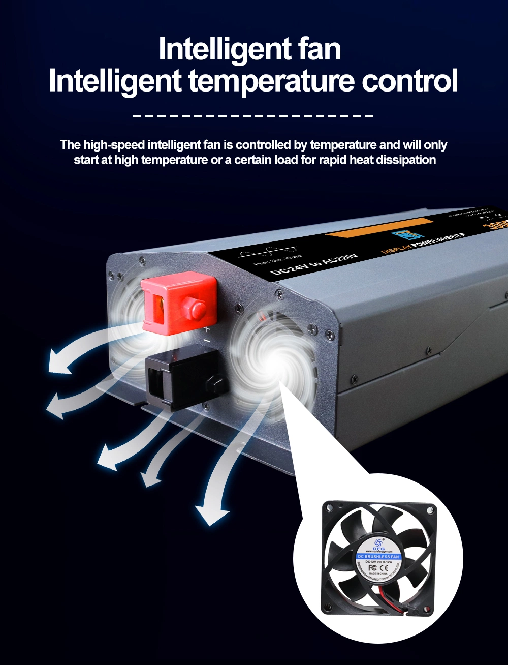 Solar Inverters 12V 220V DC to AC 3000W off Grid Power Inverter