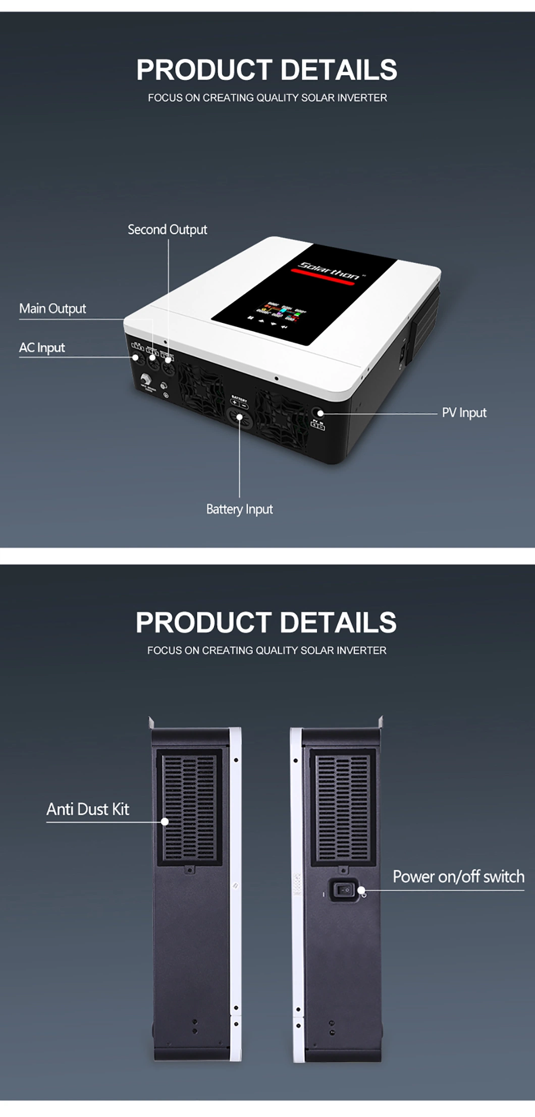 off Grid Solar Power System 5kw 10kw Batteries Home Solar Energy System Wind and Solar Panel Solar Hybrid Inverter Manufacturer