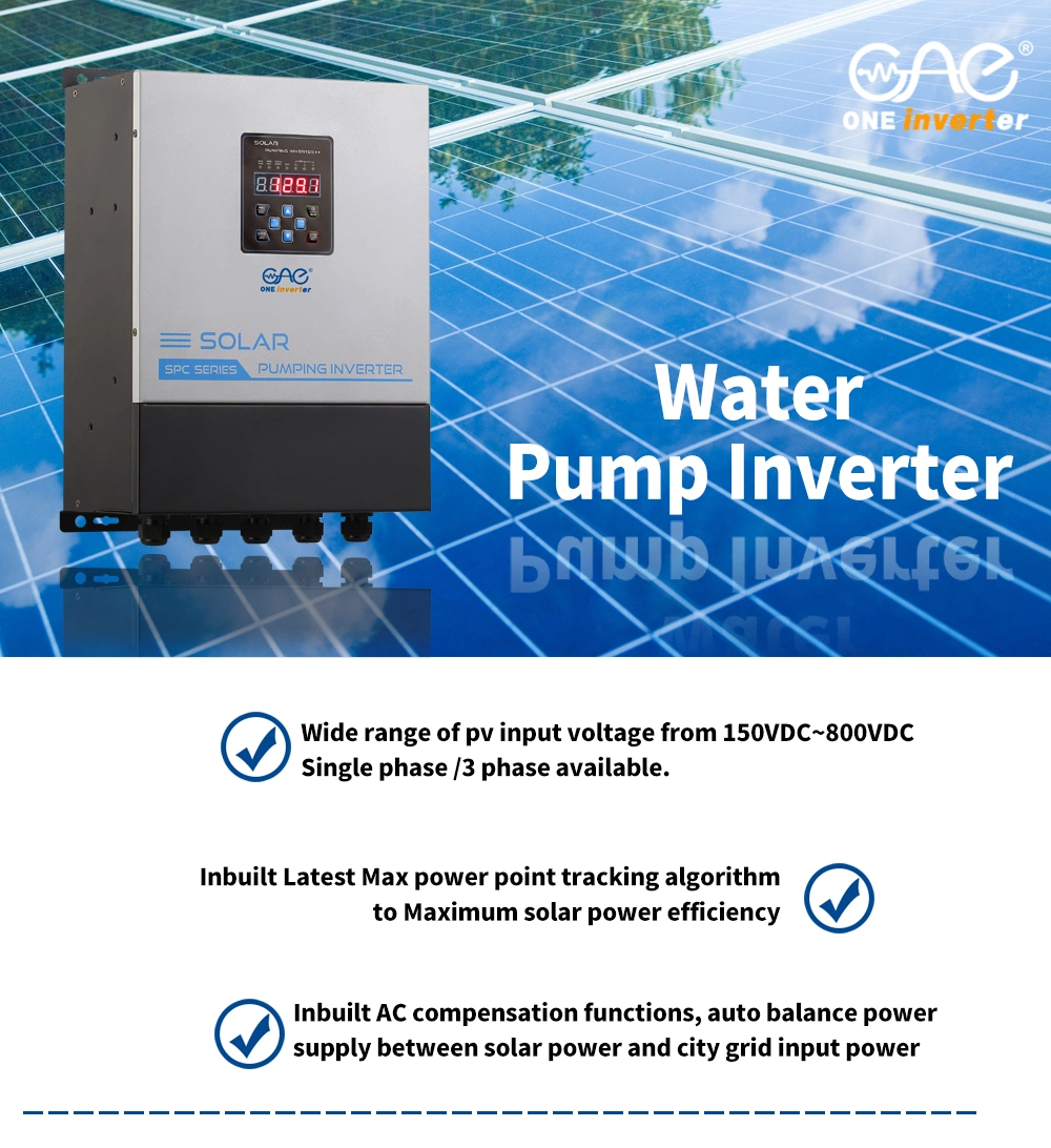 Agricultural Irrigation MPPT Solar Pump Inverter VFD Three Phase 380V 1.5kw Solar Water Pump Inverter