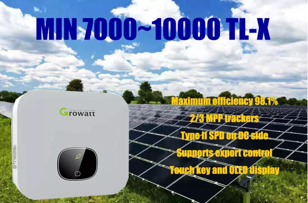 China Manufacturer Min8000tl-X WiFi Module Single Phase Growatt Smart Solar Inverter