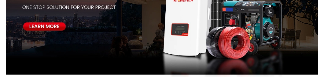 Htonetech Without Battery Hybrid Solar Power Inverter Tier 1 Solar Panels Trina 660 W China 500W 800W 1000W Residential on Grid Solar Energy System for Home