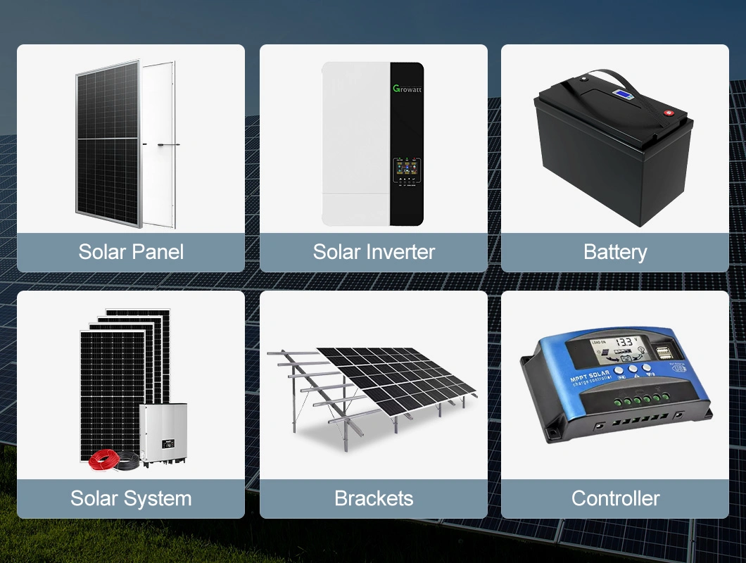 10kw on Grid Complete 5kv Solar System 6 Kw Solar Generator 6000W PV Panel