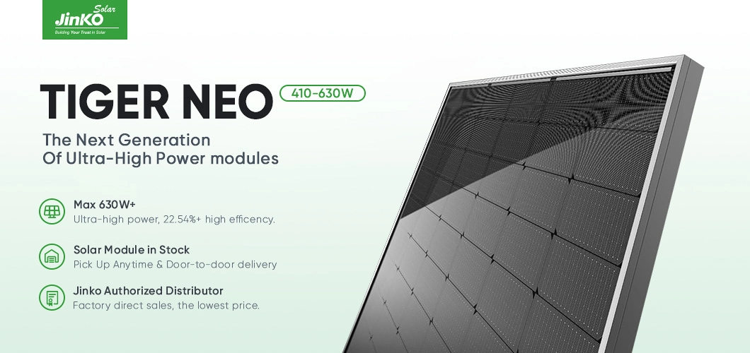 Jinko Photovoltaic PV Module Tiger Neo Zonnepanelen 415W 480W 585W 630W Monocrystalline Silicon Solar Panels