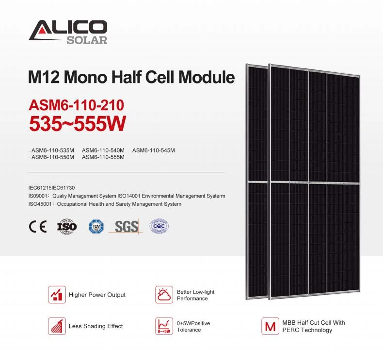 535watt 540W 545W 550W 555W Solar Panel Price in Nigeria 4 Kw Solar System