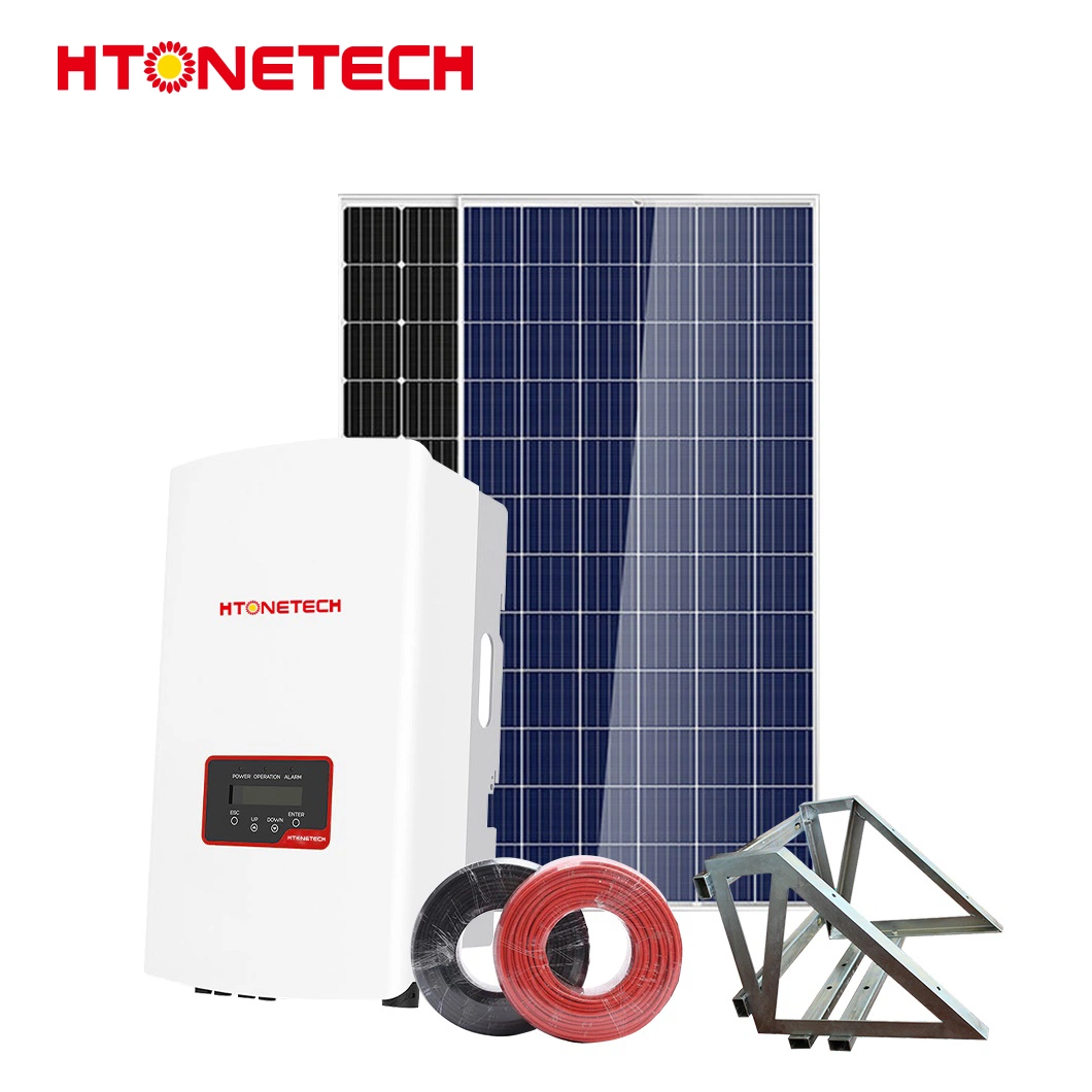 Htonetech Solar Hybrid Inverter Without Battery Solar Panel 25W China Manufacturers 30kw 40kw 50kw 1500W 2000W on Grid 10kVA Solar System