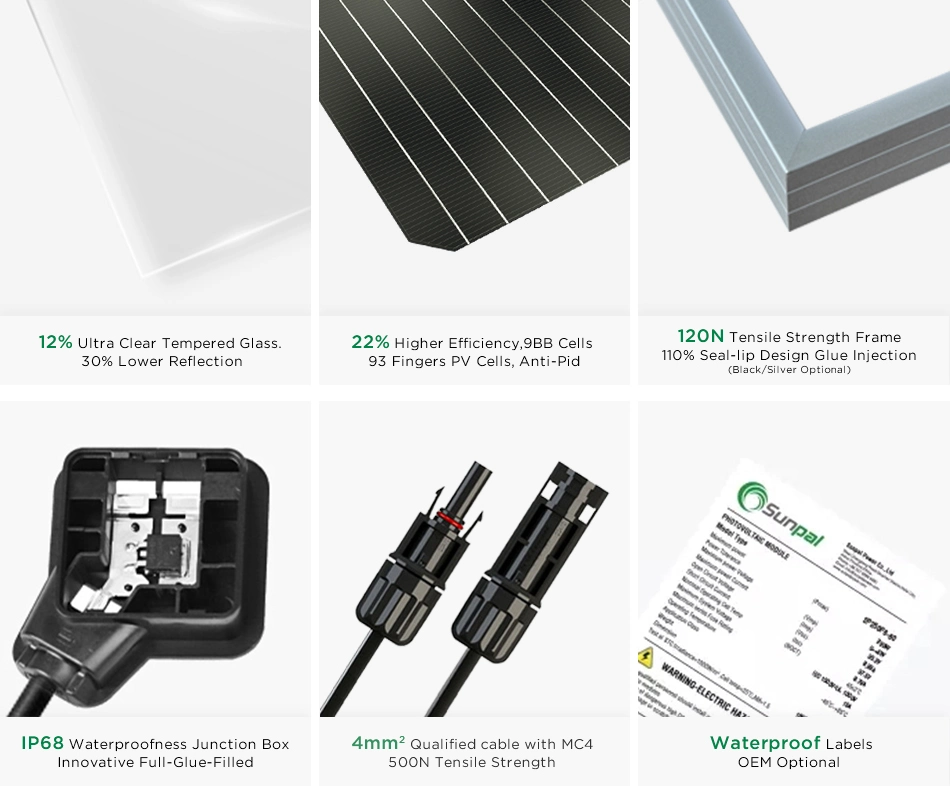 Sunpal Solar Panel All Black 380Wat 390Watt 400Watt Fire Rated For 2 Kilowatt Solar System In By National Panel In Tab