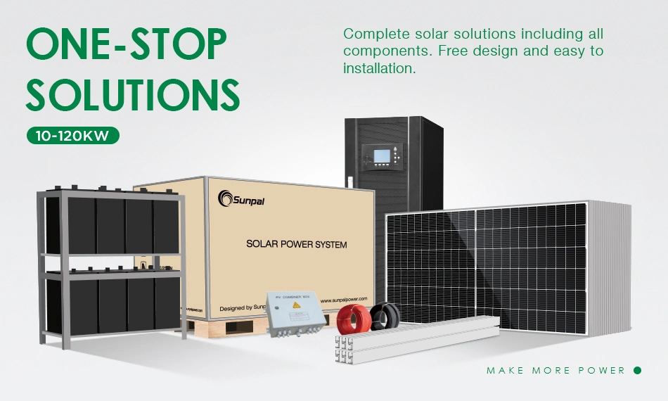 Sunpal Solar Panel off Grid Solar Power System 30 Kw 50kw 100 Kw Complete All Set for Home