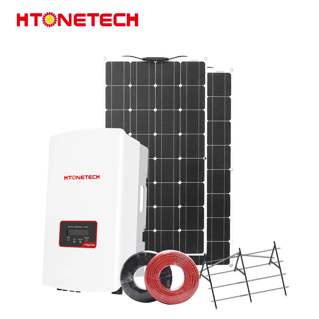 Htonetech Solar Power Inverter Solar Panel Portable 100W China Factory 8kw 10kw 15kw Solar System on Grid Complete Set 10kw