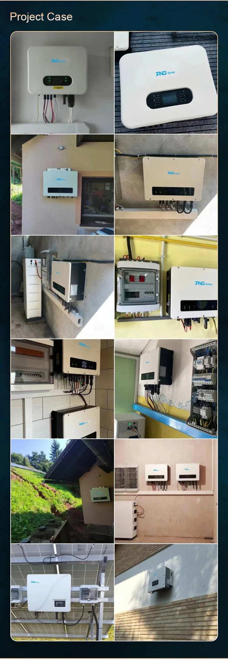 Factory Price PNG Solar Inverter on Grid Inverter Single Phase 1kw 1.5kw 2.2kw 3kw 3.6kw 4.4kw 5kw 6kw