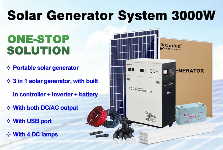 3kv Hybrid Mini New Whole Set House Generation Solar Energy System for AC Home