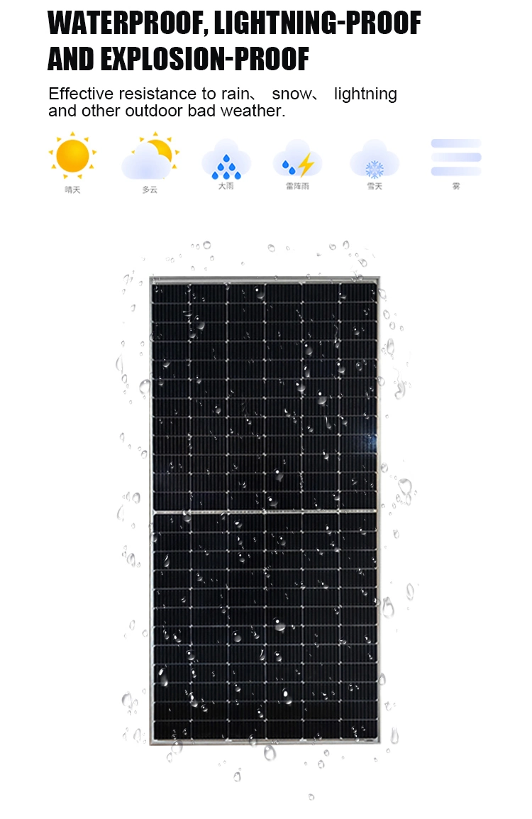 550W Monocrystalline Silicon Solar Panel for Solar Power System Home