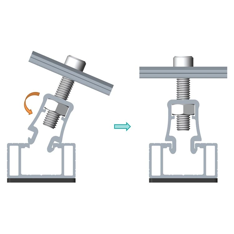 Photovoltaic Panel Mount Aluminum Mounting Solar Roof Middle Clamp Solar