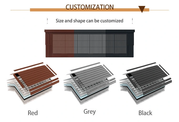 BIPV Renewable House 3kw 5kw 8kw 10kw Solar Tiles Roofing Energy System