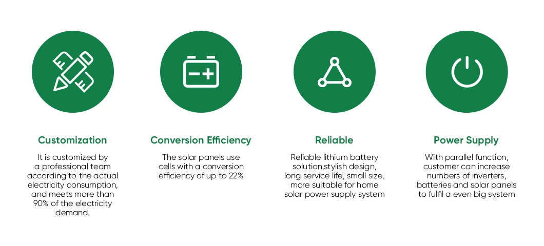 Solar Panel System for Home 8 Kw Solar System Kit 8 Kwh for Home Solar Lighting System Kit for Home Garden