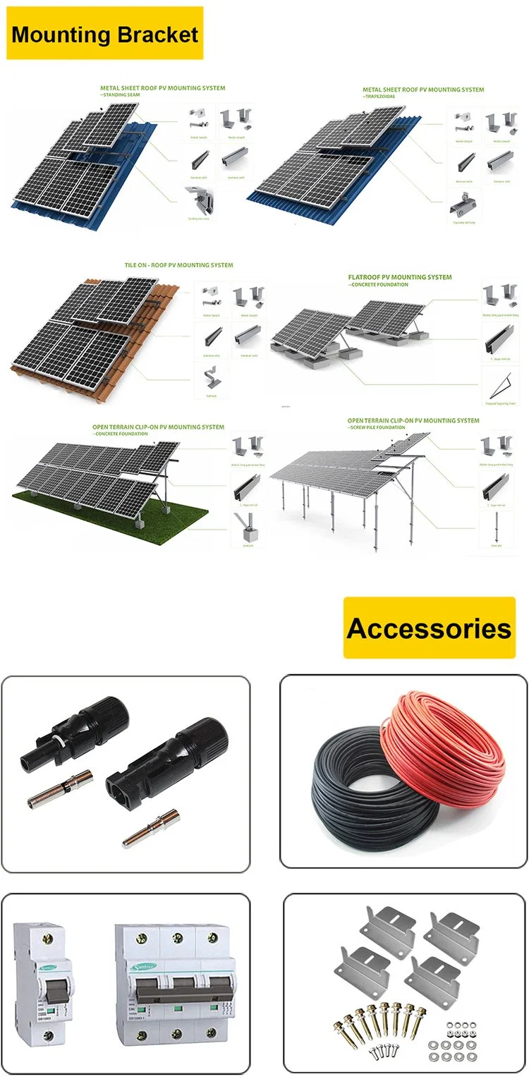 Solar Wind Hybrid 5kw Solar PV Panel Power Renewable Energy System with Battery Backup Storage