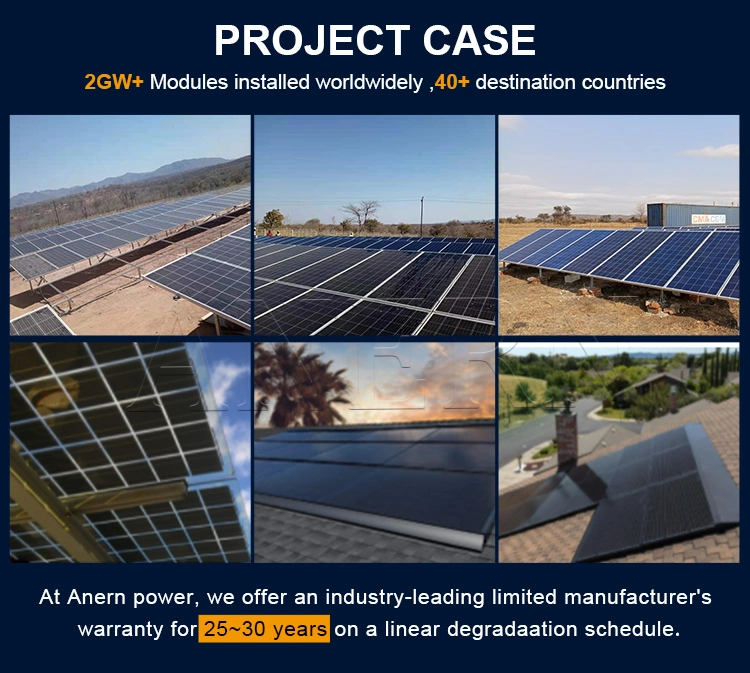 Shingled Overlapping Solar Panel 530W 535W 540W 545W 550W Energy Solarmodul Price 10 Kw Cells