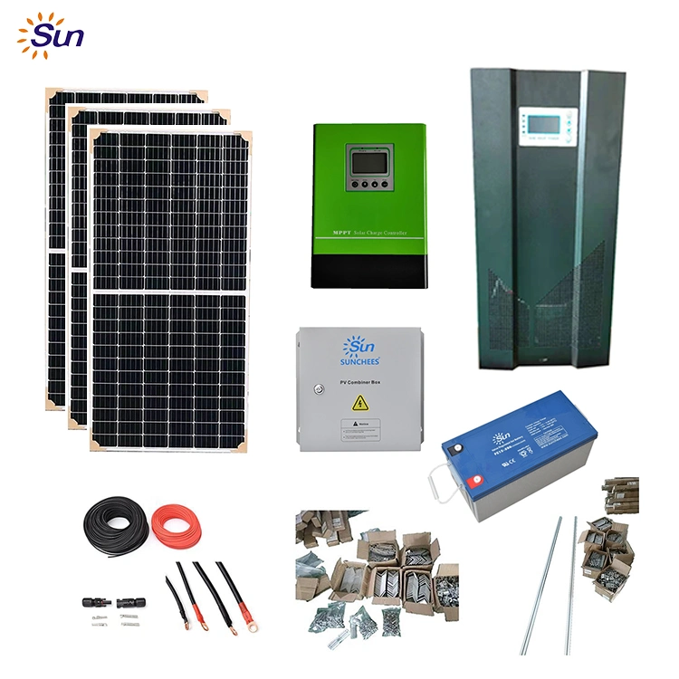 Household Hybrid Solar Power System 3kw 5kw 6kw 10 Kw 10kVA 10kw off Grid Solar System Price Lithium Battery