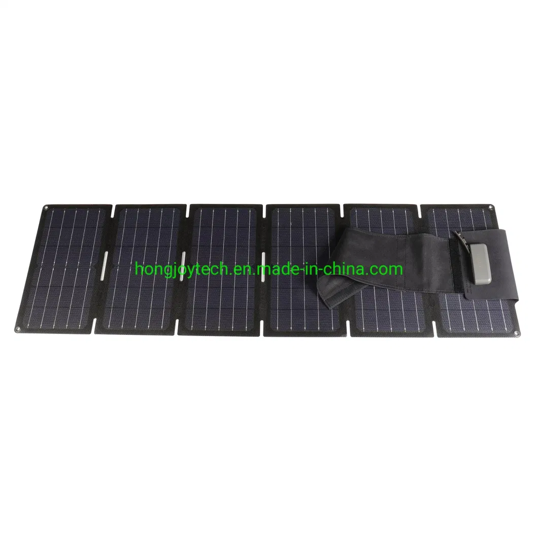 Outdoor Green Energy ETFE Monocrystalline Silicon Cells Portable Foldable PV Module Power Backup Charger off Grid 90W 80W 100W Folding Photovoltaic Solar Panel