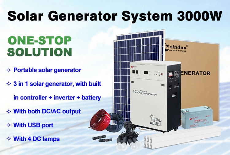 3500W Complete Set Portable Camping 3kv Solar Panel Mounting Power System of Xiamen