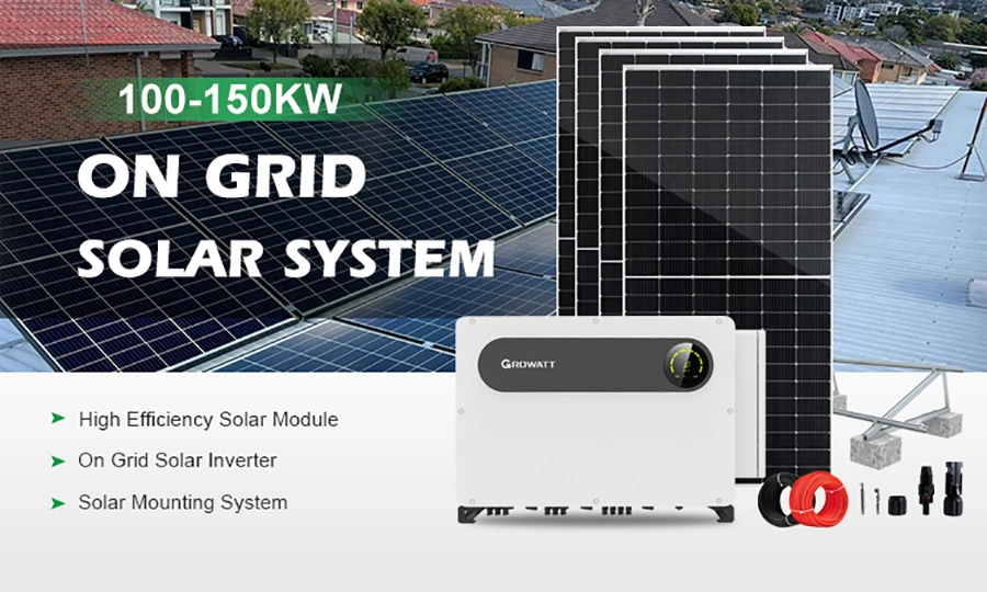 100 Kw Solar Power System 150kw Grid Tie Solar Kit