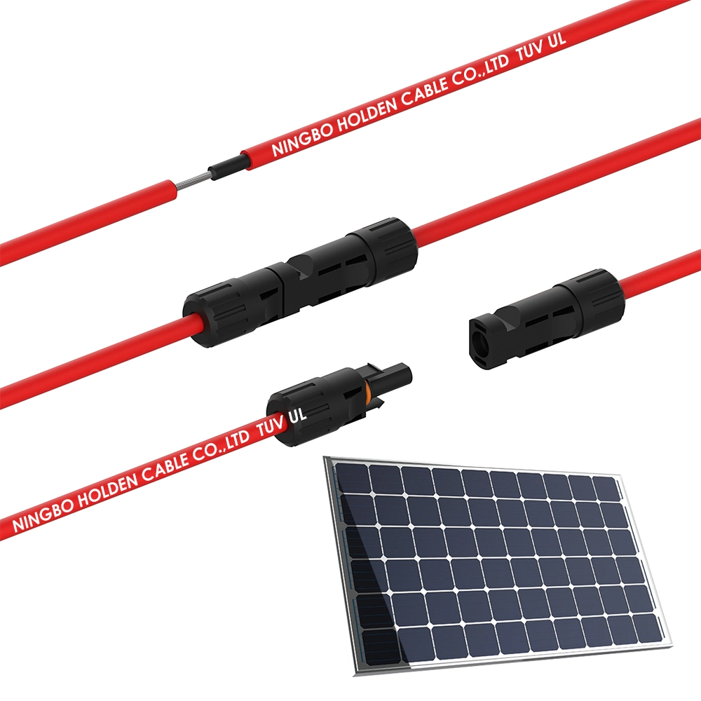 TUV Certificate 1000V 1500V Xlpo Insulation 4mm 6mm PV Solar Cable