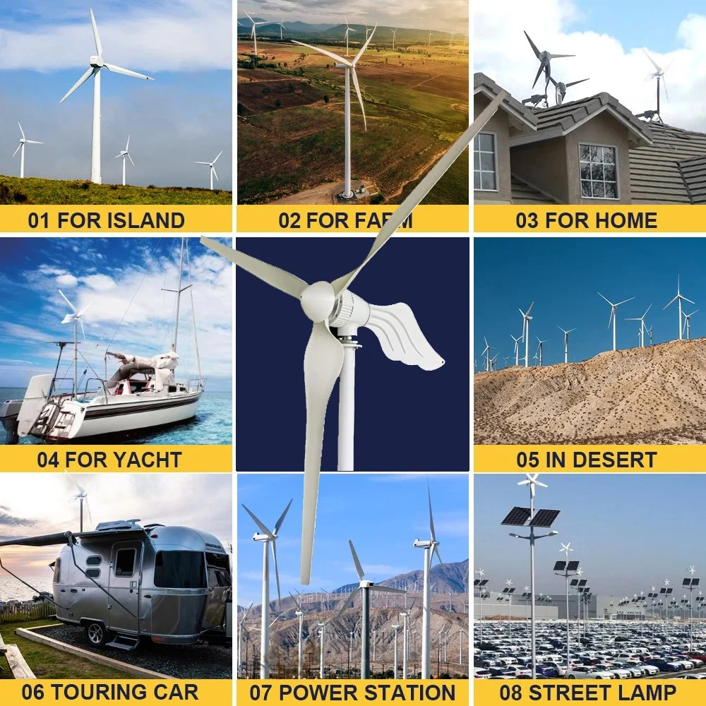 Jinan Xyh Factory Good Quality Wind Turbine Alternative Energy Generators 5kw, 10kw Wind Solar Hybrid Power System Wind Generator