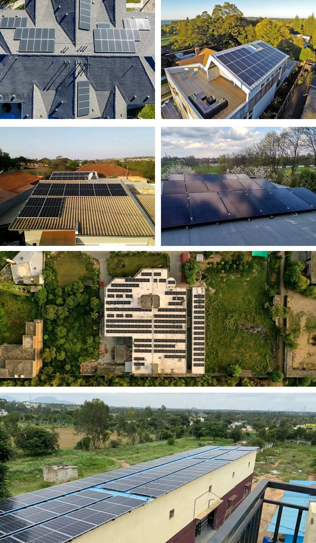 Residential 6kw 10kw 12kw Hybrid Photovoltaic Solar Energy System for House