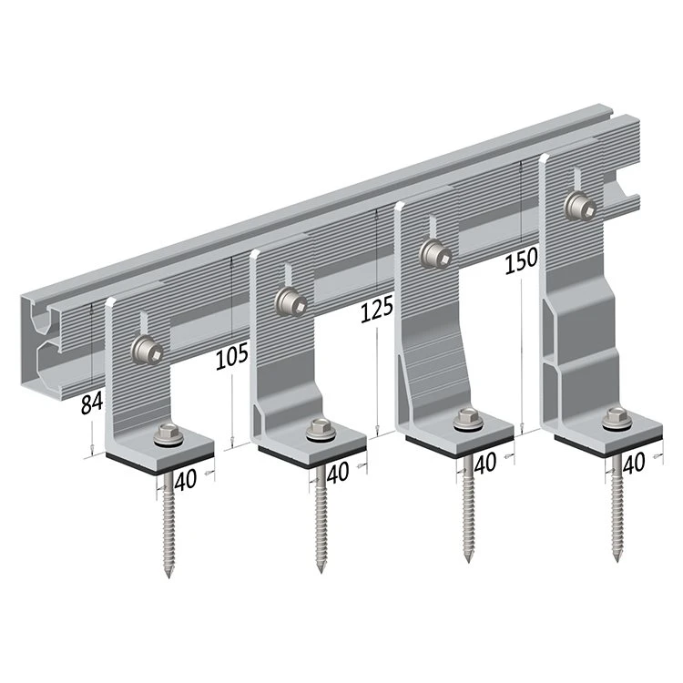 Pitched Metal Sandwich Roof PV Panel Mount Brackets L Feet Solar Bracket