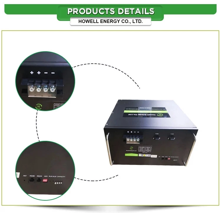 OEM Rechargeable Deep Cycles 48V 100ah LiFePO4 Solar Batteries Pack 5kw Solar System with BMS Battery Backup for Solar/Wind Energy Storage/Agv/EV