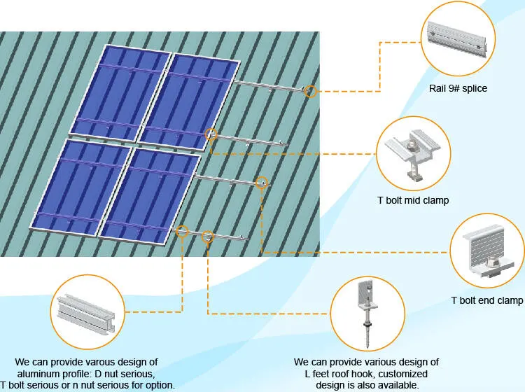 Comercial Residential Home Solar Mounting System Structure Aluminum Hook