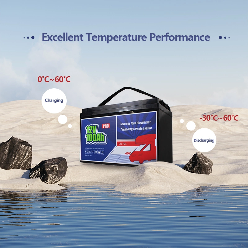 12V 100ah LiFePO4 Battery Built BMS Supports Low Temperature Charging Lithium Battery off-Grid in Cold Areas