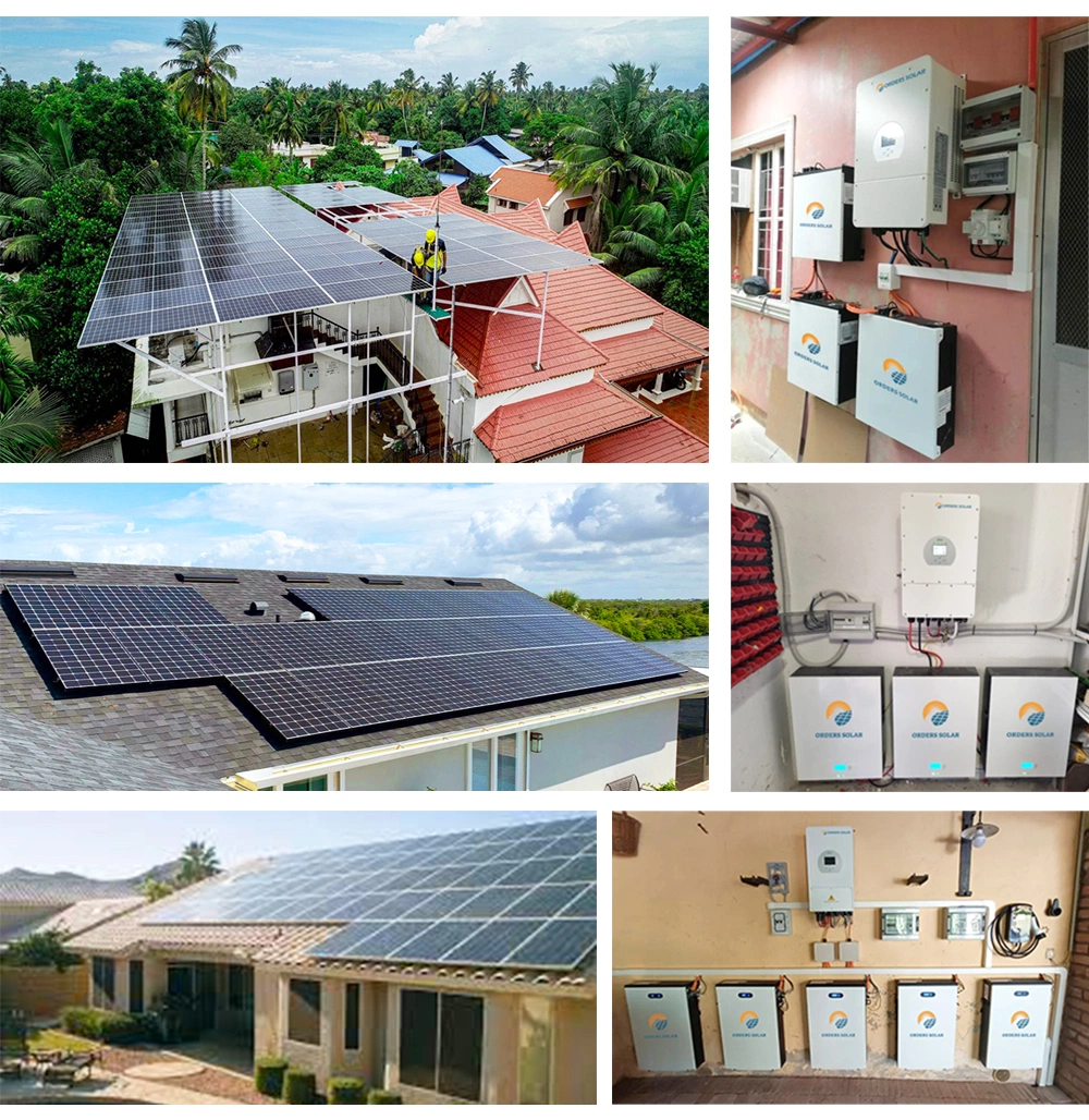 Complete Set 1kw 2kw 4kw 5kw Hybrid off on Grid Solar Energy Power Battery House System All Part Price List