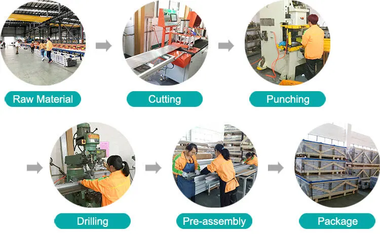 Factory OEM Solar Panel Mounting Structure Rail