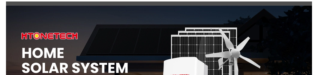 Htonetech Hybrid Solar Inverter 6.2kw Solar Panel Solar PV Modules China Manufacturing 5kw on Grid Solar Power System 6kw