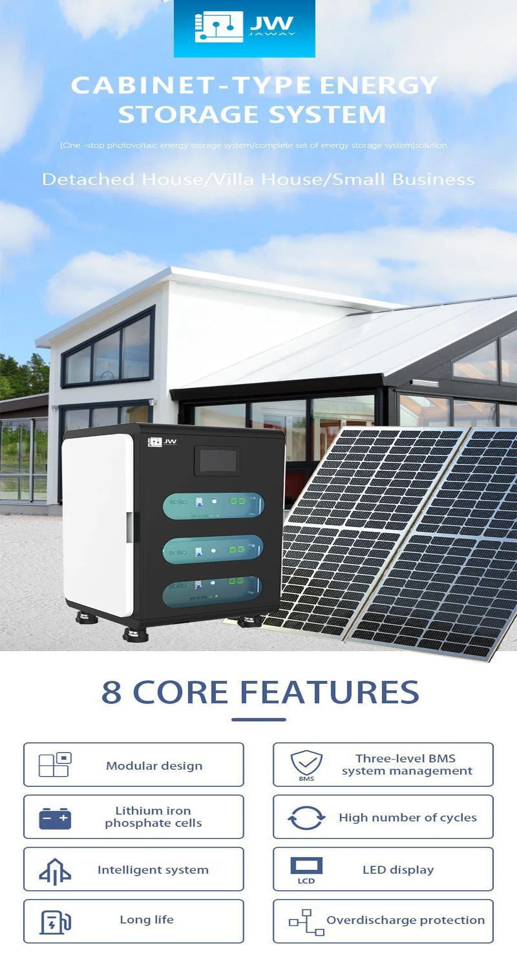 15kw Soler System Solar Home LiFePO4 48V Battery 15 Kw Battery Lithium for Solar Power System House