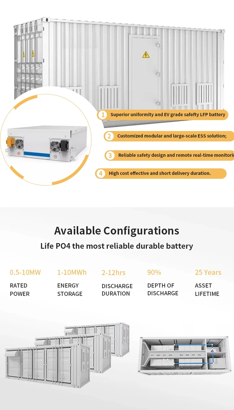 Container Bess Solar Battery Energy Storage System for 1mwh 300 Kwh 500kwh Offgrid Solar PV Power System