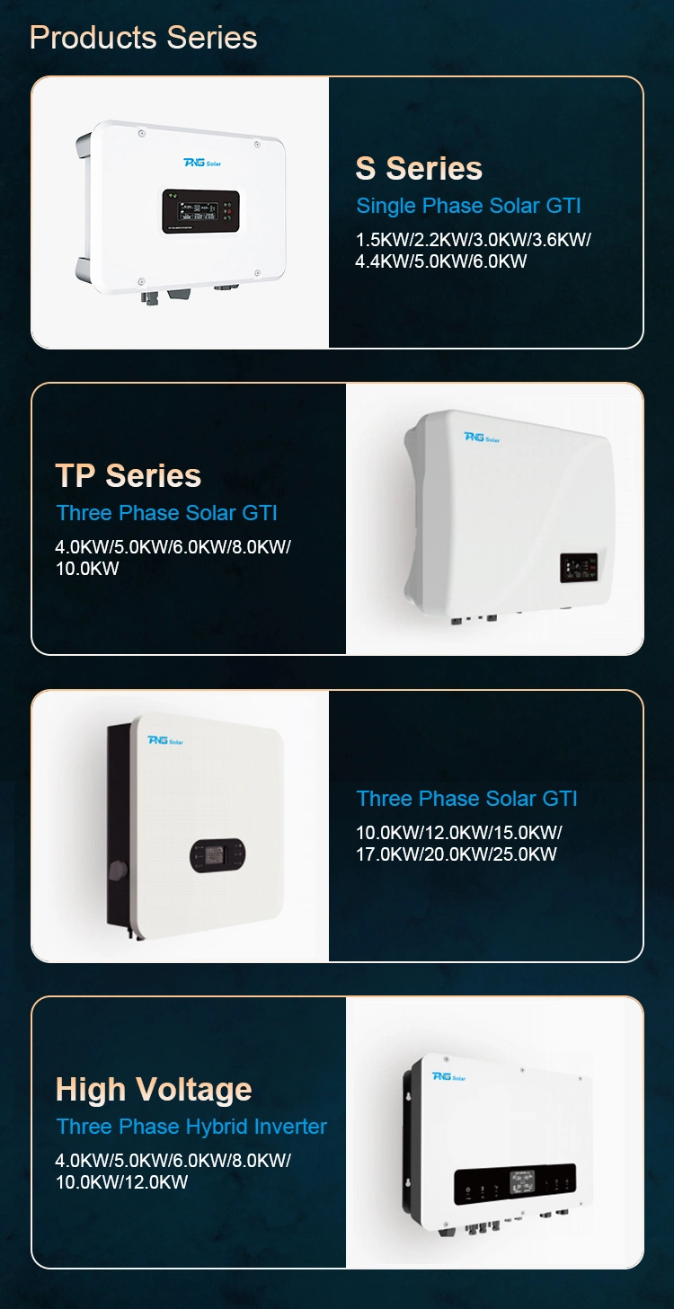 OEM Solar Inverter 1.5kw 3kw 4kw 5kw 6kw on Grid Solar Inverter Manufacturer