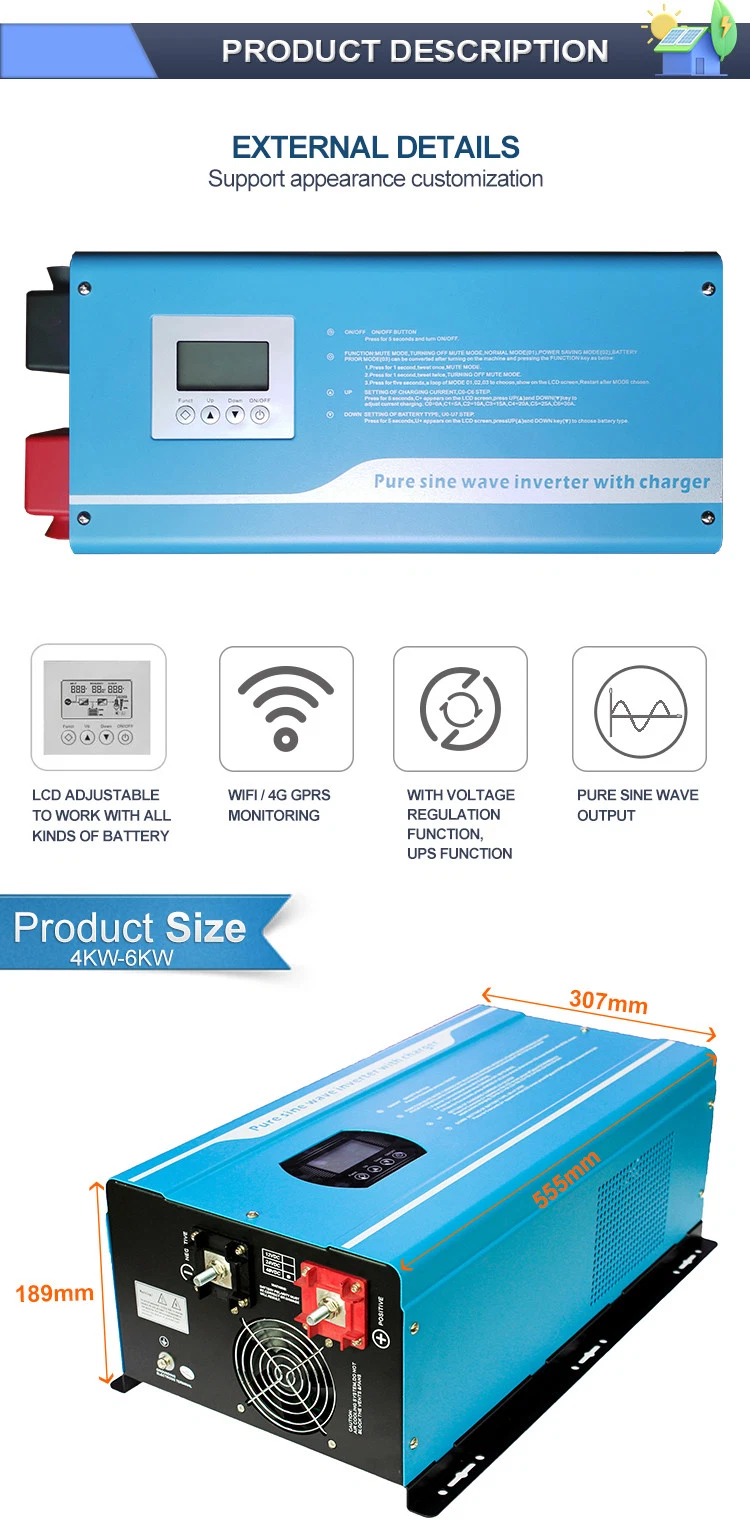 Portable Grid Tie 3.5kw 5kVA AC DC 200W 3500 12V 1kw 48V 5kw 48 V 1500W 500W 3kv 1.2kw Solar Mini Inverter