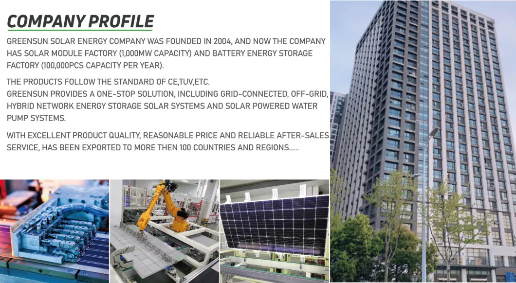 Greensun Home/Industry/Commerce Use Energy 3 Phase Solar System 5kw 10kw 15kw 20kw 30kw 50kw off Grid Hybrid Solar Energy System Price